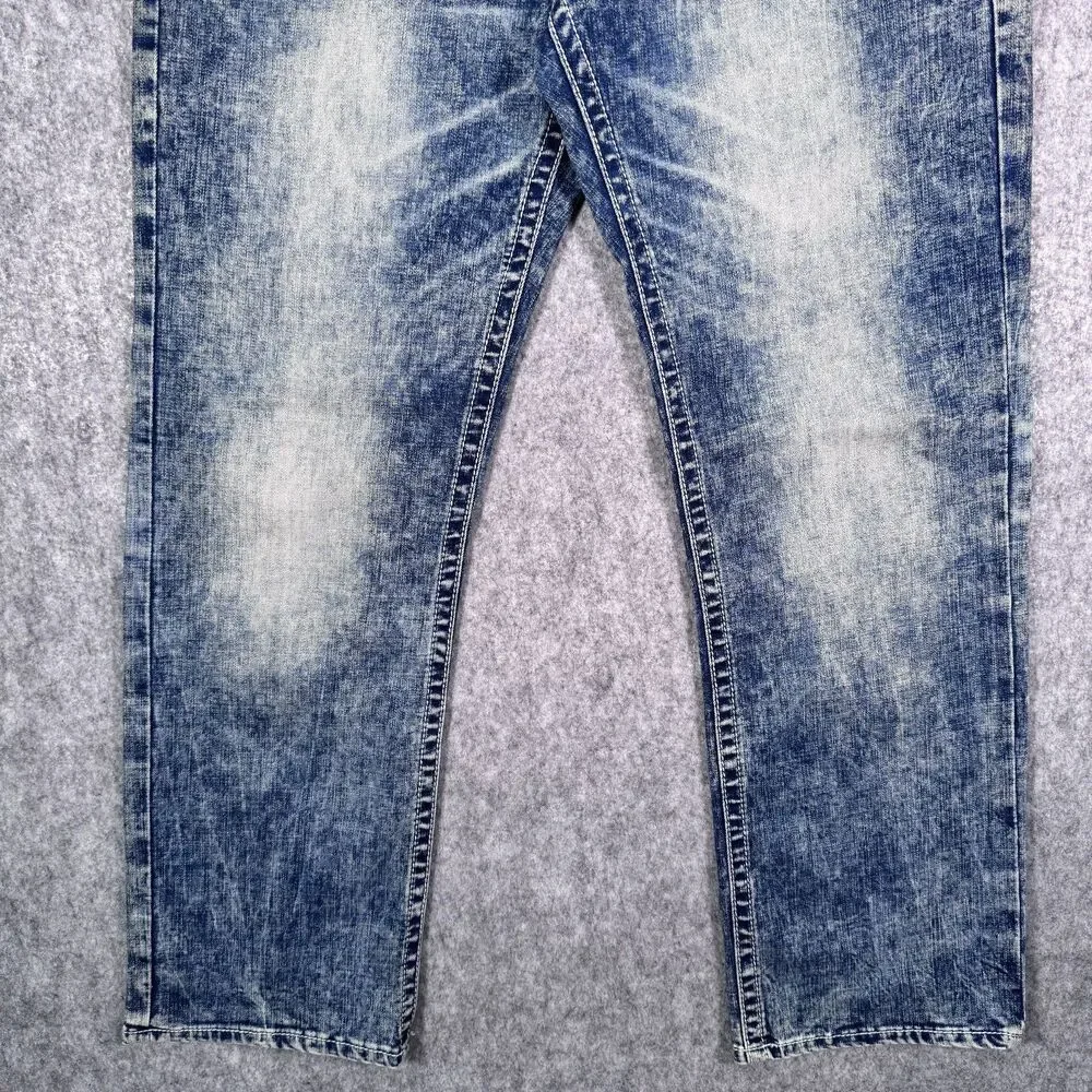 Salvage Anarchy Straight Relaxed Fit Jeans Mens 34R Blue